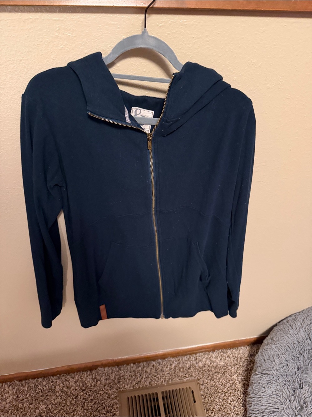 AMPERSAND AVE Navy Full-Zip Hoodie with Hood